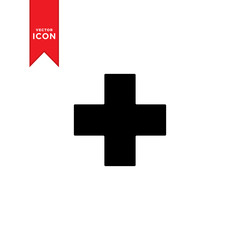 Plus icon vector. Medical icon symbol illustration. Simple design on trendy icon.