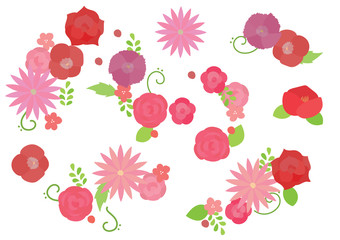 花の飾り　ピンク　セット