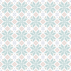 Ethnic ornaments pattern. Repeat pattern of blue, grey and white colors. Seamless pattern with abstract baltic ornament.