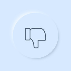 Naklejka premium Neumorphism App Icon - Daumen nach oben - Gefällt nicht
