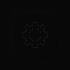 Soft UI Neumorphism App Icon Dark Mode Black - Zahnrad Einstellungen