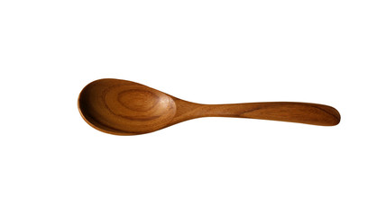 Isolated Wooden Spoon On White Background