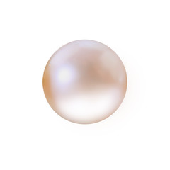 Champagne pearl isolated on white background