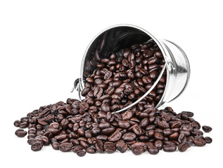  coffee beans  isolated on white background