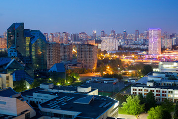 Landscape of a large city