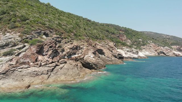 Beach Potoki, east Pelion, Greece.