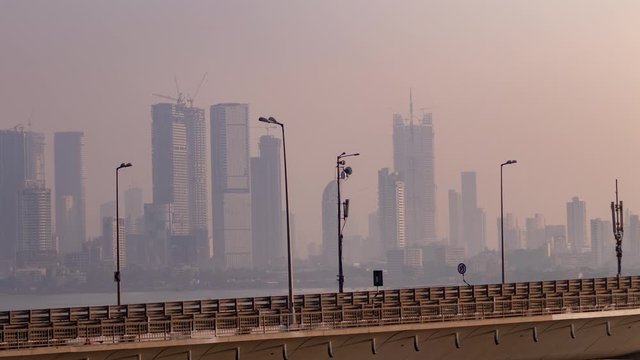 Bandra Worli Sealink Bridge And Mahim Bay