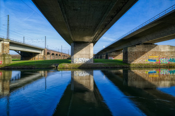 Brücken über die Ruhr in Duisburg