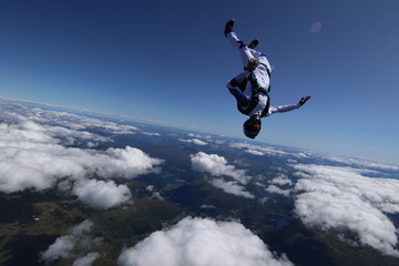 Skydiver over Voss Norway