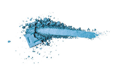 Classic blue Eye shadow set isolated on white