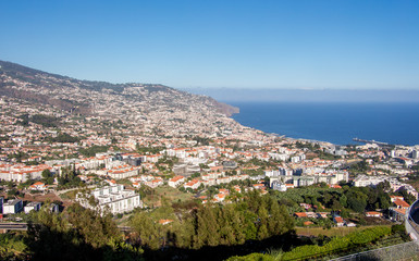Fototapeta premium Madeira Funchal panorama landscape sea view miradouro pico do barcelos