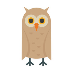 Vector vintage owl in flat style