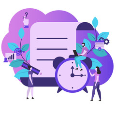 Time management vector background
