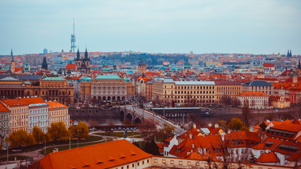 Fototapeta na wymiar Beautiful view on the Prague city, Czech Republic