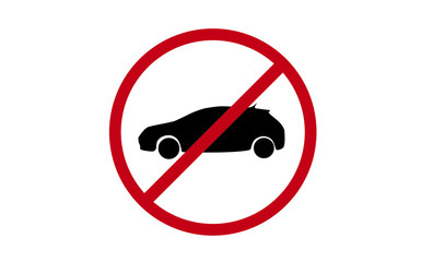 Forbidden car parking vector