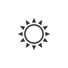 Sun Icon Flat Vector Illustration