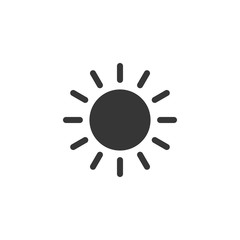 Sun Icon Flat Vector Illustration