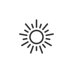Sun Icon Flat Vector Illustration