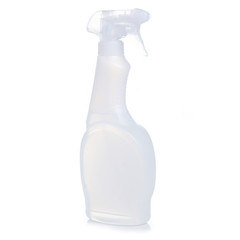 White cleaning spray for cleaning on white background isolation