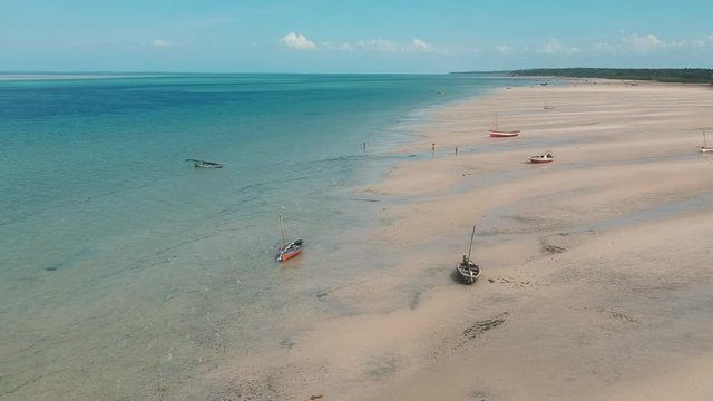 Rowing Boats on Sandy Shore