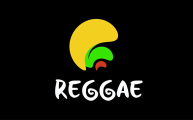 Reggae stamp in black background vector illustration