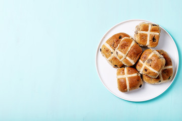 Traditional Easter treats cross buns