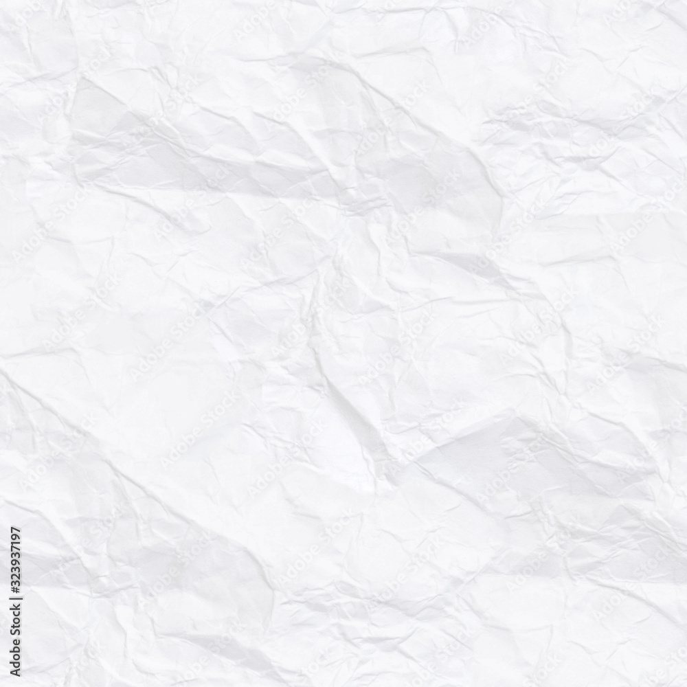 Poster seamless texture. white crumpled paper. background for design