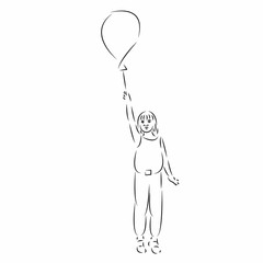 girl with a balloon