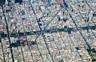 aerial view of the city of Buenos Aires, Argentina