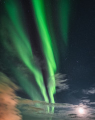Aurora Borealis, Northern Lights in the night sky