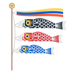 5月5日の鯉のぼりイラスト