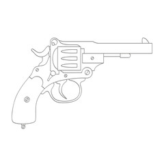 Vector monochrome icon with Revolver for your design