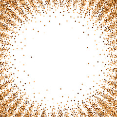 Red round gold glitter luxury sparkling confetti. 