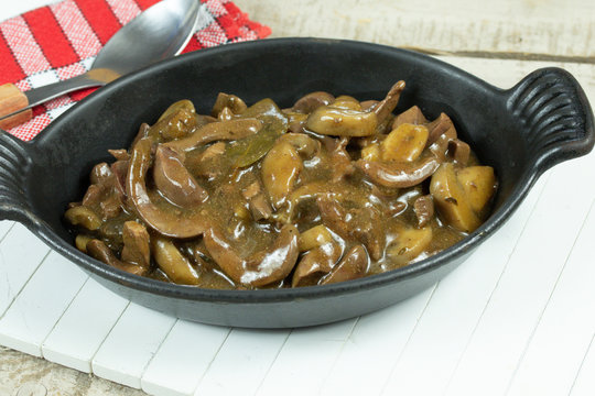 rognons de porc sauce au vin et champignons