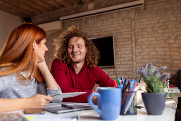 Web designers team working