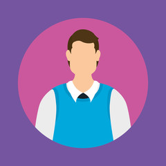 elegant businessman avatar character icon
