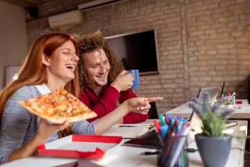 Software developers on a lunch break