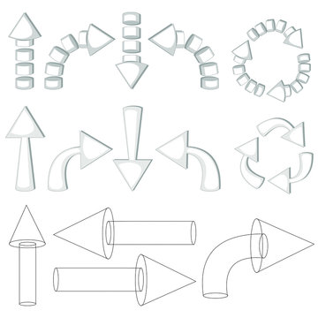 Vector illustration of original arrows collection