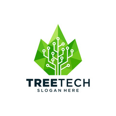 Green Technology logo designs concept vector illustration