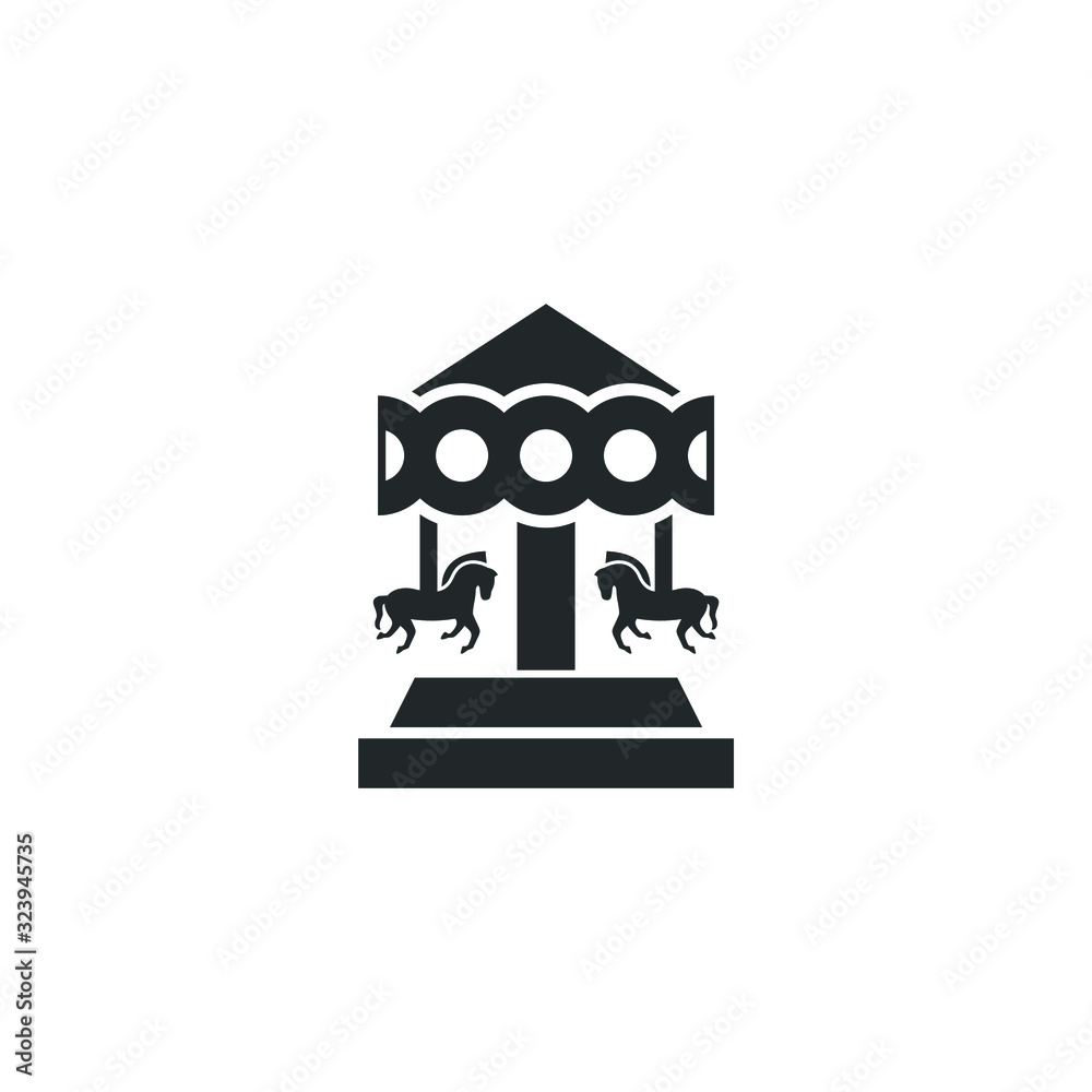 Poster carousels icon template color editable. carousels symbol vector sign isolated on white background il