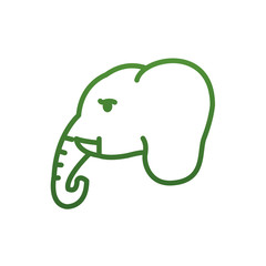 Elephant gradient style icon vector design