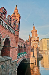 Fototapeta premium The Oberbaumbrucke bridge at Berlin, Germany