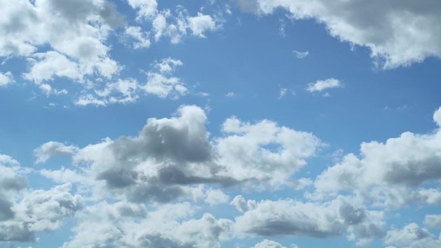 SERIES Sky and blue clouds on the border of Thailand, Malaysia, bright sky background. 4K
