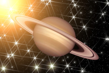 Saturn, solar system. The elements of this image furnished by NASA.