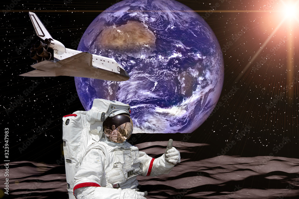 Canvas Prints atronaut on the extrasolar planet. elements of this image furnished by nasa.