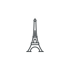 eiffel tower icon template color editable. eiffel tower symbol vector sign isolated on white background illustration for graphic and web design.