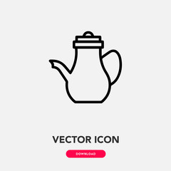 tea pot icon vector. tea pot sign symbol