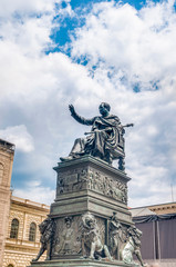 Fototapeta na wymiar King Maximilian Joseph statue in Munich, Germany