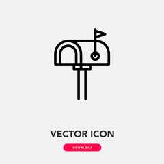 mailbox icon vector. mailbox sign symbol