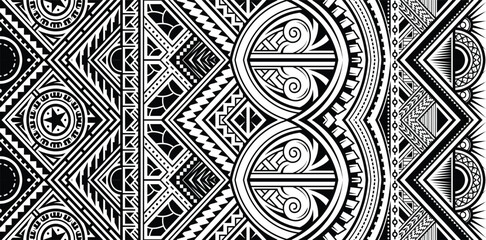 Polynesian tattoo style ornament vector